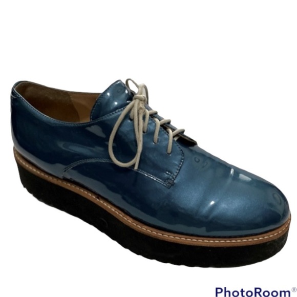 RON White Wedges Turquoise Patent Shoes Size 38 - Picture 5 of 16